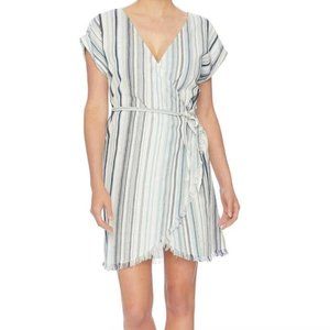 Splendid Line of Sight Chambray Stripe Wrap Dress